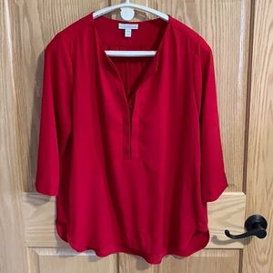 Beautiful cherry red tunic top